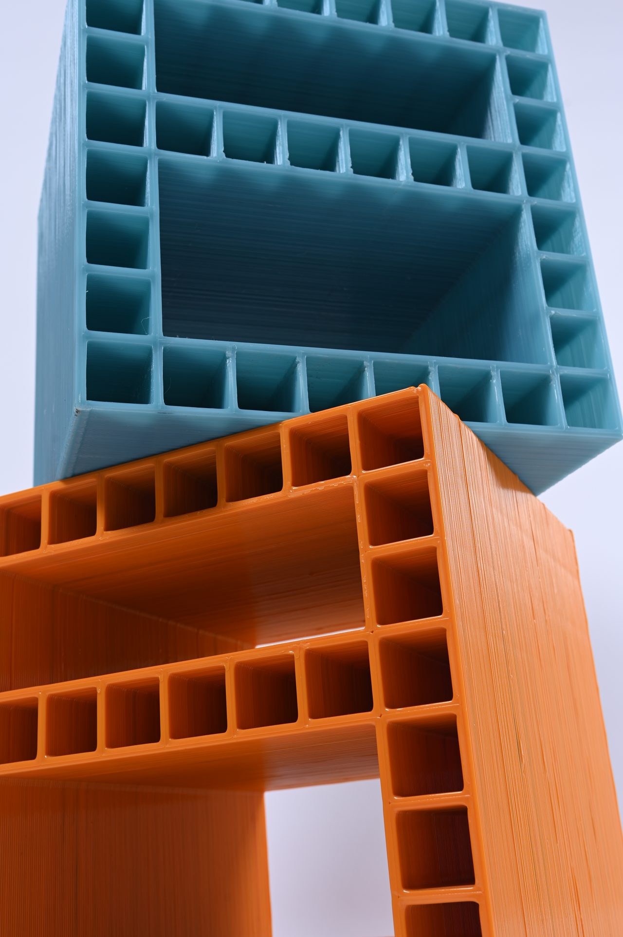 Modulo, printed grid detail of the two modules